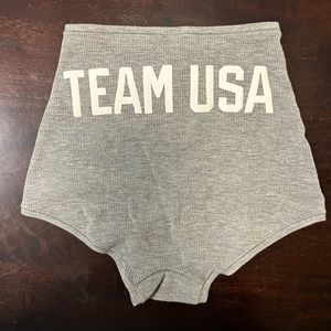 🤍 SKIMS NWT Grey Team USA High Waisted Boyshort Olympic Collection - Size XS
